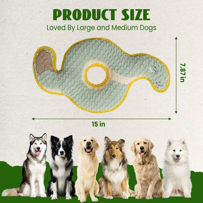 Durabite Coil Snake Squeaky Dog Toy - Reinforced Chew Toy Ideal for Tug of War and Designed for Aggressive Chewers