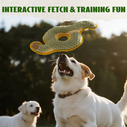 Durabite Coil Snake Squeaky Dog Toy - Reinforced Chew Toy Ideal for Tug of War and Designed for Aggressive Chewers