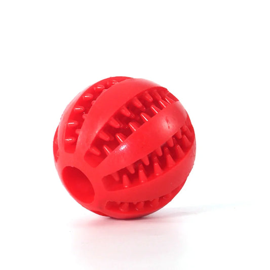 5cm Natural Rubber Dog Chew Toy - Extra-Durable Interactive Treat Ball for Dental Care