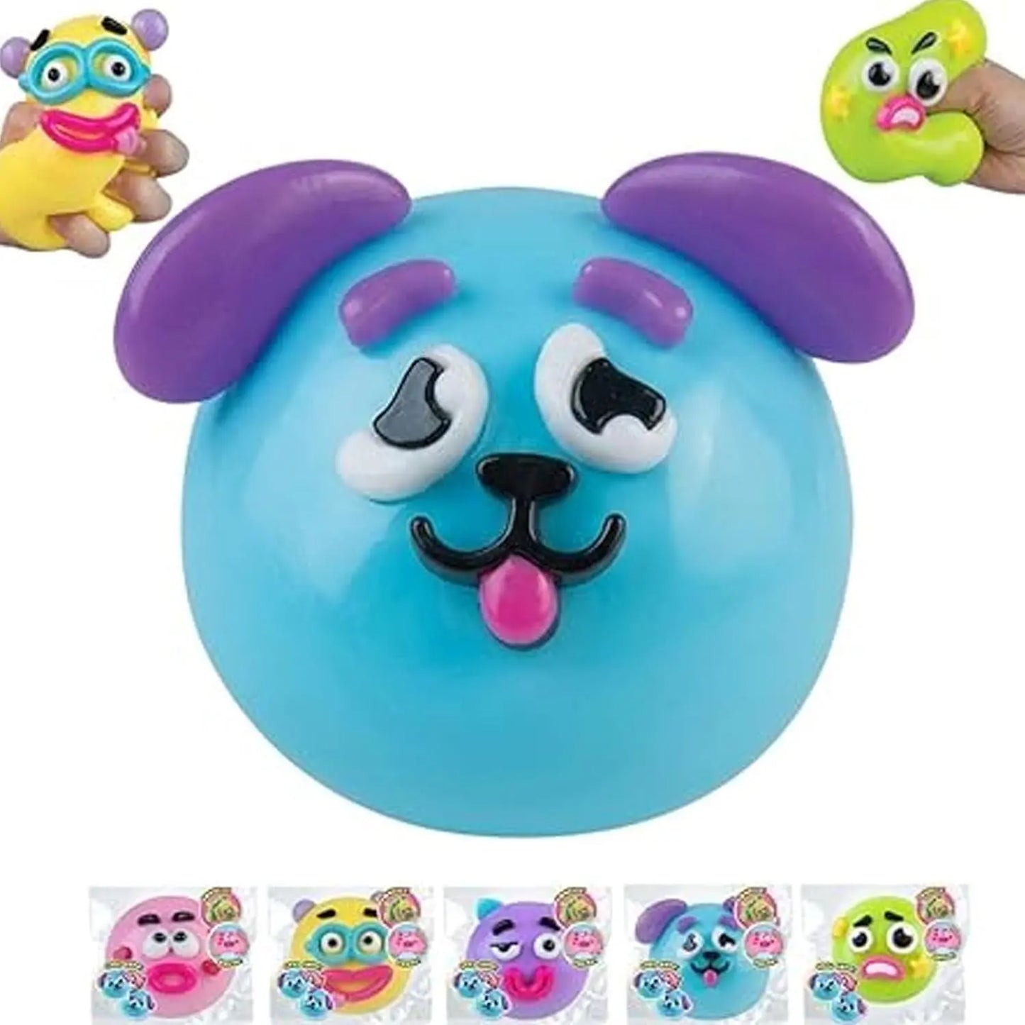 Smushers Squishy Cutie Toy - Fun Dog Face Swap, Soft Moldable Sensory Stress Relief, Portable Maltose Material for Anxiety and Decompression Party Favors