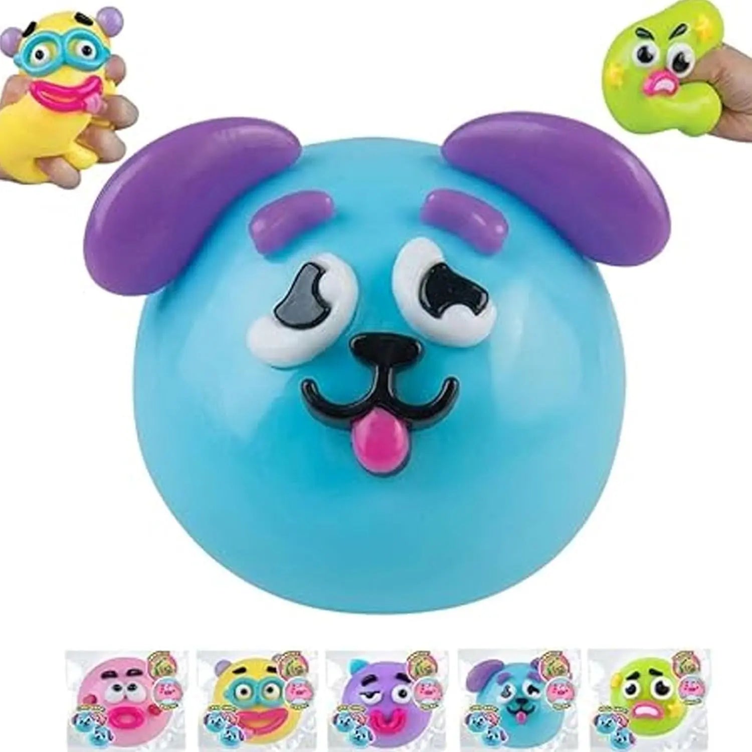 Smushers Squishy Cutie Toy - Fun Dog Face Swap, Soft Moldable Sensory Stress Relief, Portable Maltose Material for Anxiety and Decompression Party Favors
