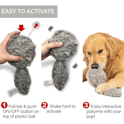 Interactive Plush Dog Toy with Wiggle, Vibration, and Bark Features for Engaging Playtime