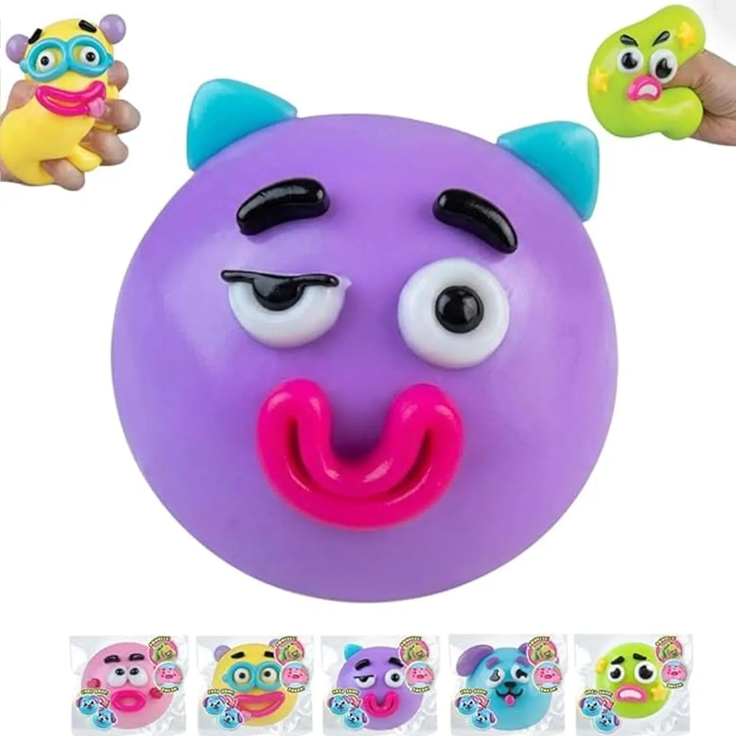 Smushers Squishy Cutie Toy - Fun Dog Face Swap, Soft Moldable Sensory Stress Relief, Portable Maltose Material for Anxiety and Decompression Party Favors