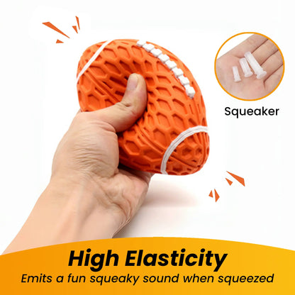 Durable Rubber Dog Football Toy for Aggressive Chewers - Floating Fetch Ball for Medium to Large Dogs, Ideal for Interactive Outdoor Play