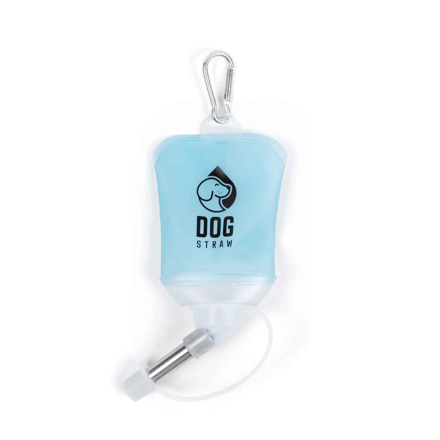 Portable Dog Water Pouch with Stainless Steel Sipper – Lightweight Lick-To-Sip Design for Walks, Hikes, and Travel – Ideal Hydration Solution for Active Dogs.