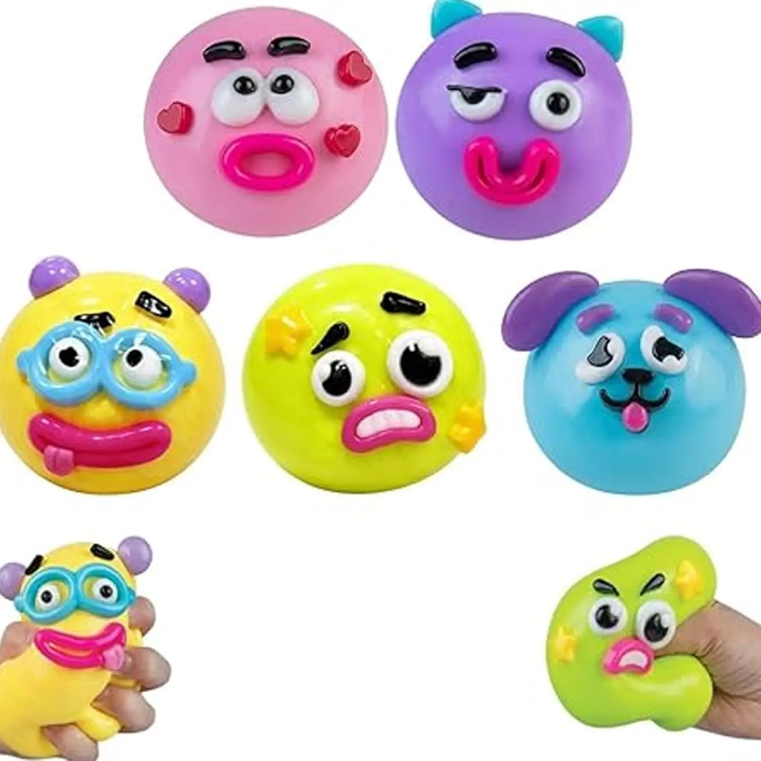 Smushers Squishy Cutie Toy - Fun Dog Face Swap, Soft Moldable Sensory Stress Relief, Portable Maltose Material for Anxiety and Decompression Party Favors